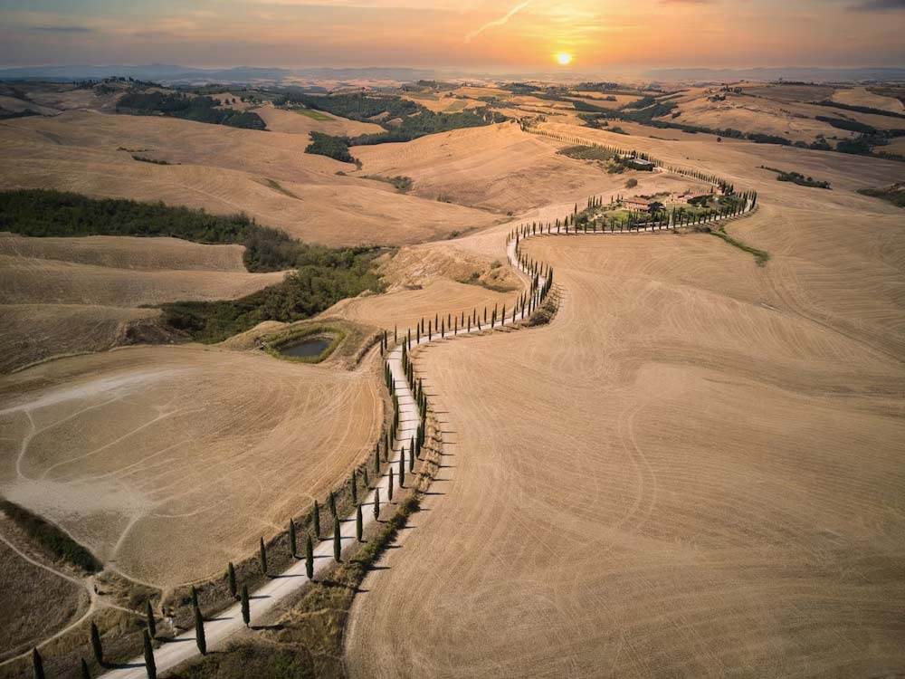 Sur les routes de Toscane vers Montepulciano